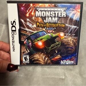 Monster Jam: Path‎ of Destruction (Nintendo DS, 2010) With Manuals